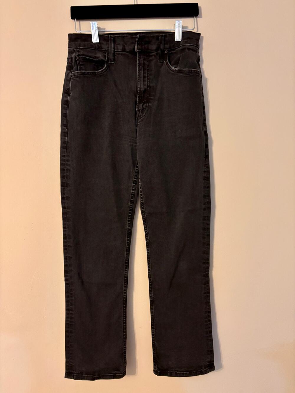 MOTHER High Waisted Rider Ankle Black Jeans 28